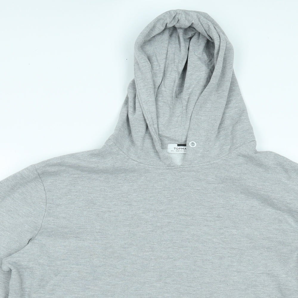 Topman Mens Grey   Pullover Hoodie Size L