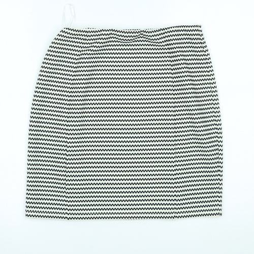 Papaya Womens White Striped  Straight & Pencil Skirt Size 12
