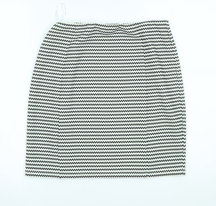 Papaya Womens White Striped Straight & Pencil Skirt Size 12