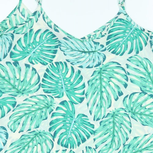 Atmosphere Womens Green Floral  Basic Blouse Size 12