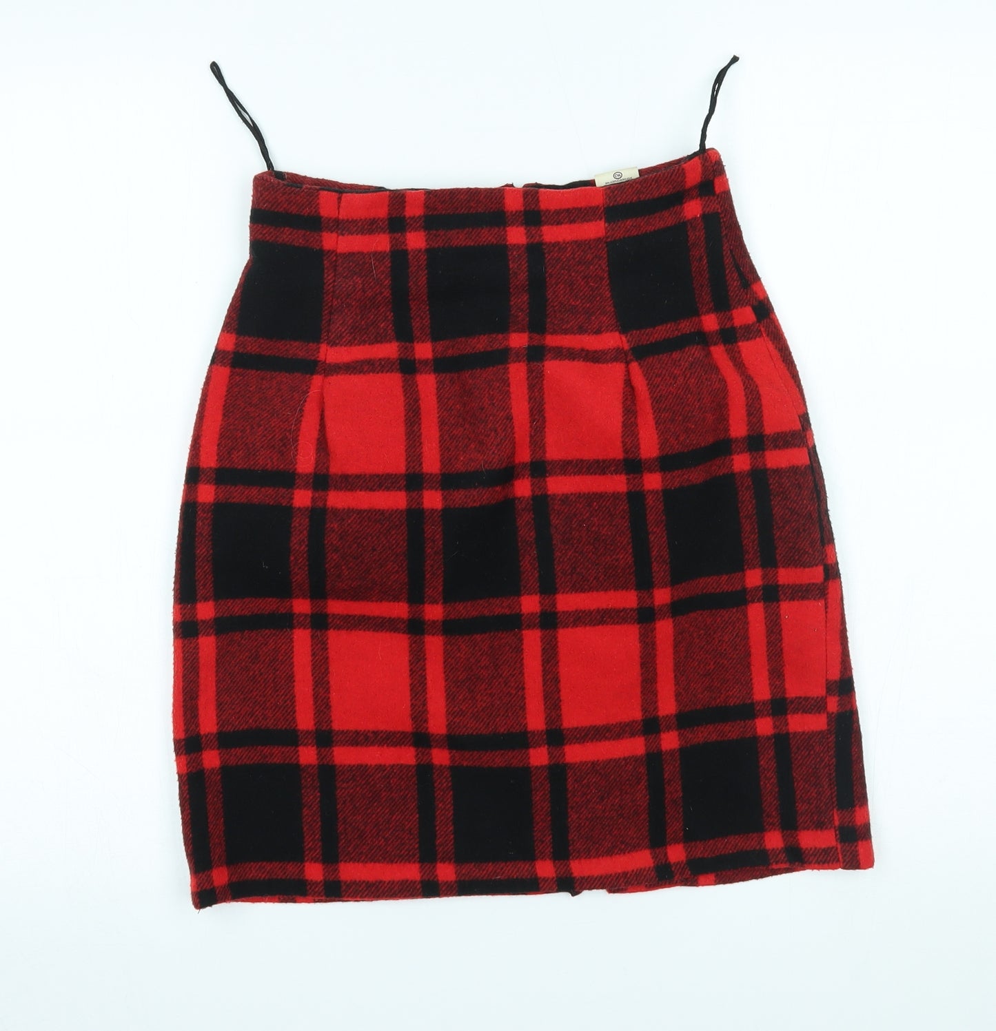 Clockhouse Womens Red Plaid  A-Line Skirt Size 10