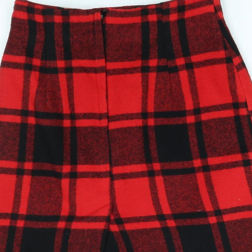 Clockhouse Womens Red Plaid  A-Line Skirt Size 10