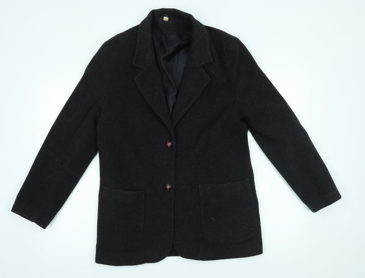 Preworn Womens Grey   Pea Coat Blazer Size 12
