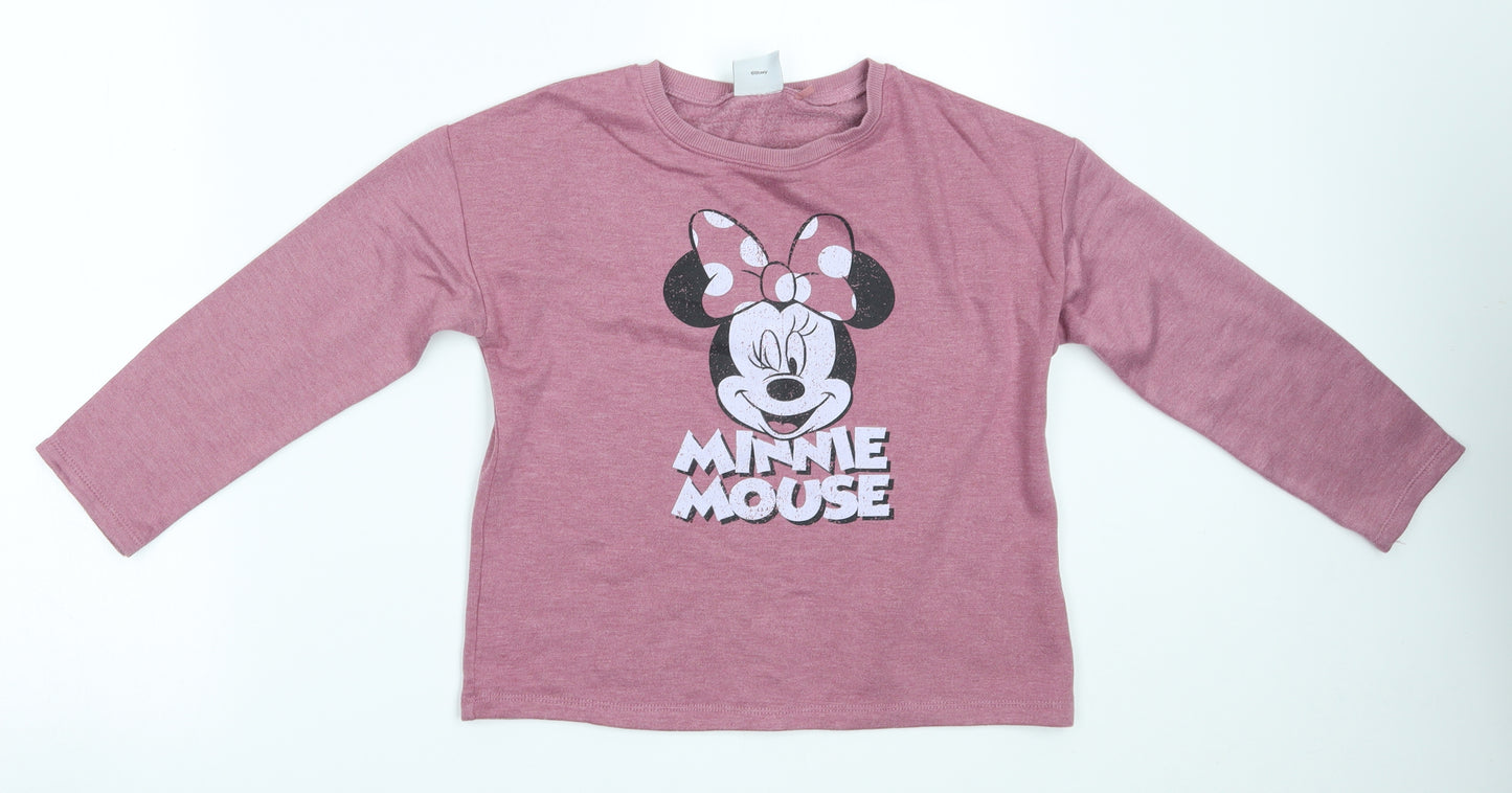 NEXT Girls Pink   Pullover Jumper Size 8 Years  - disney, minnie mouse