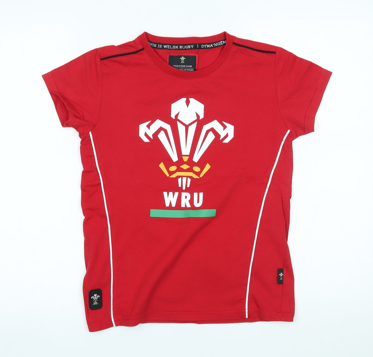 Welsh Rugby Union Boys Red   Basic T-Shirt Size 10-11 Years