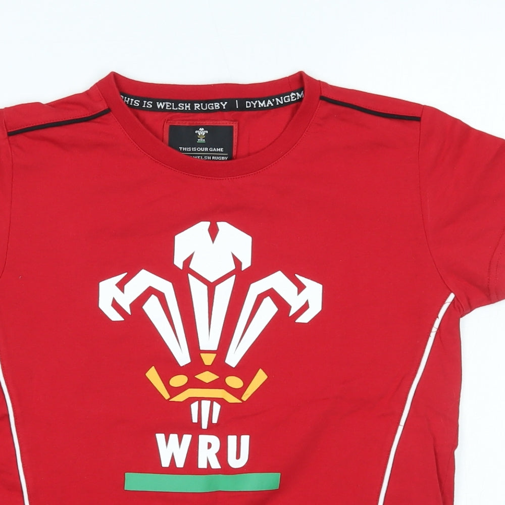 Welsh Rugby Union Boys Red   Basic T-Shirt Size 10-11 Years