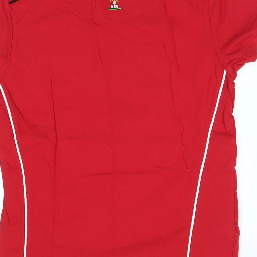 Welsh Rugby Union Boys Red   Basic T-Shirt Size 10-11 Years