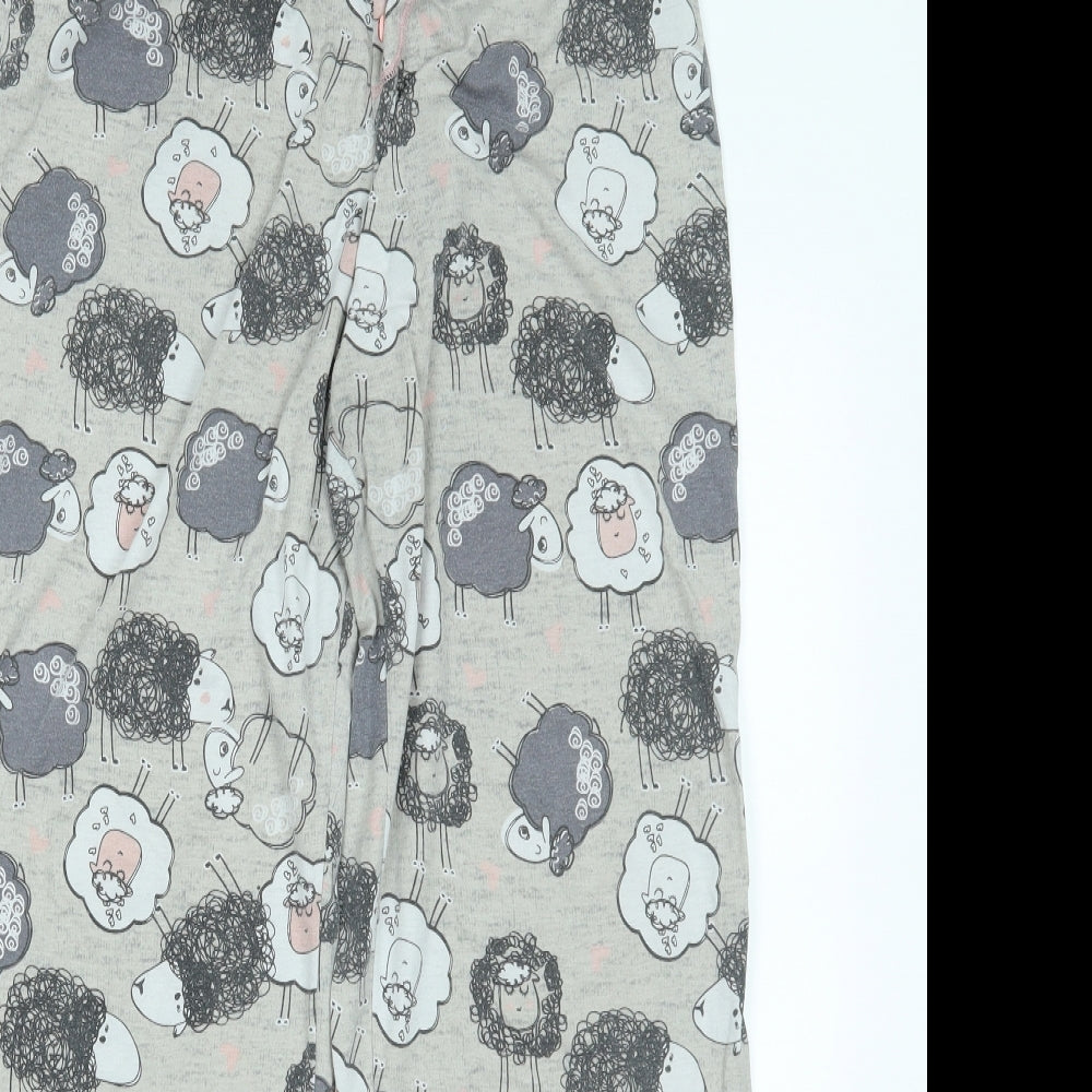 Peacocks Womens Grey    Pyjama Pants Size 10  - Sheep