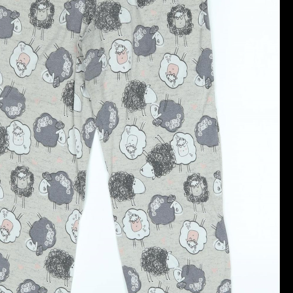 Peacocks Womens Grey    Pyjama Pants Size 10  - Sheep