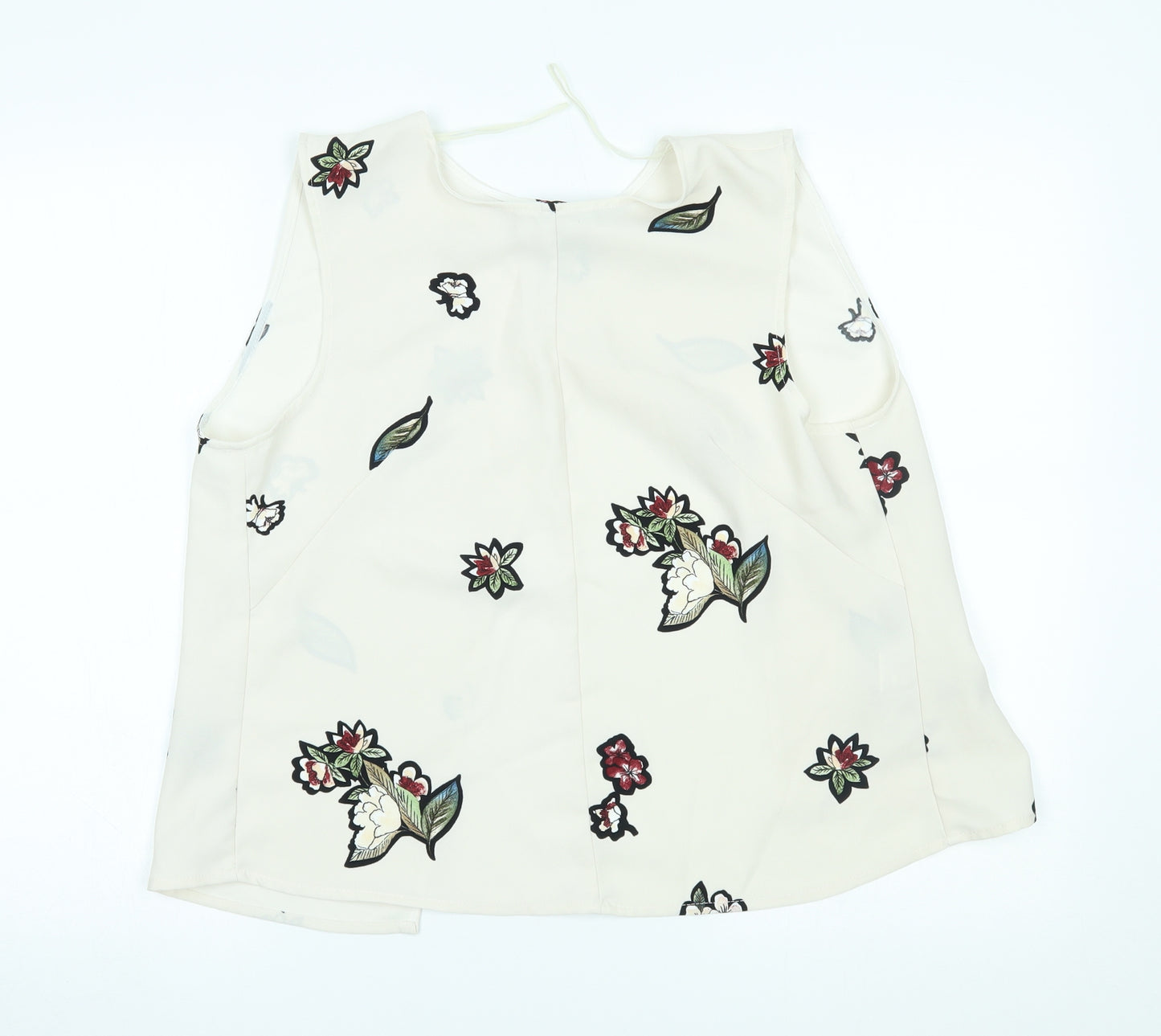 Zara Womens Beige Floral  Basic Blouse Size M
