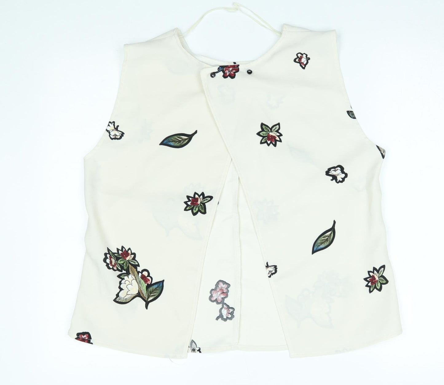 Zara Womens Beige Floral  Basic Blouse Size M