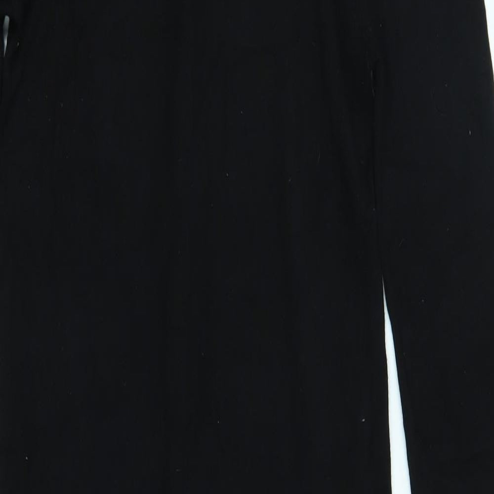 Zara Womens Black   Shift  Size 8  - gold detail on neckline