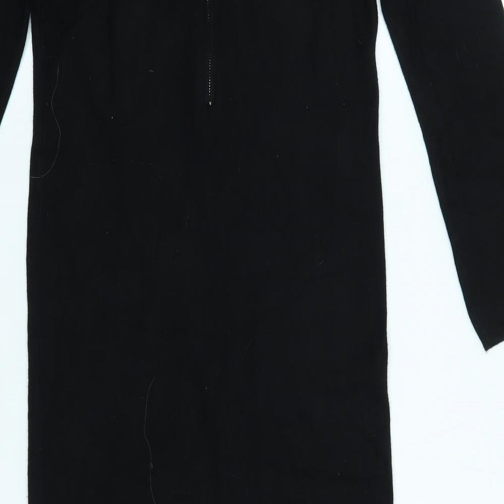 Zara Womens Black   Shift  Size 8  - gold detail on neckline