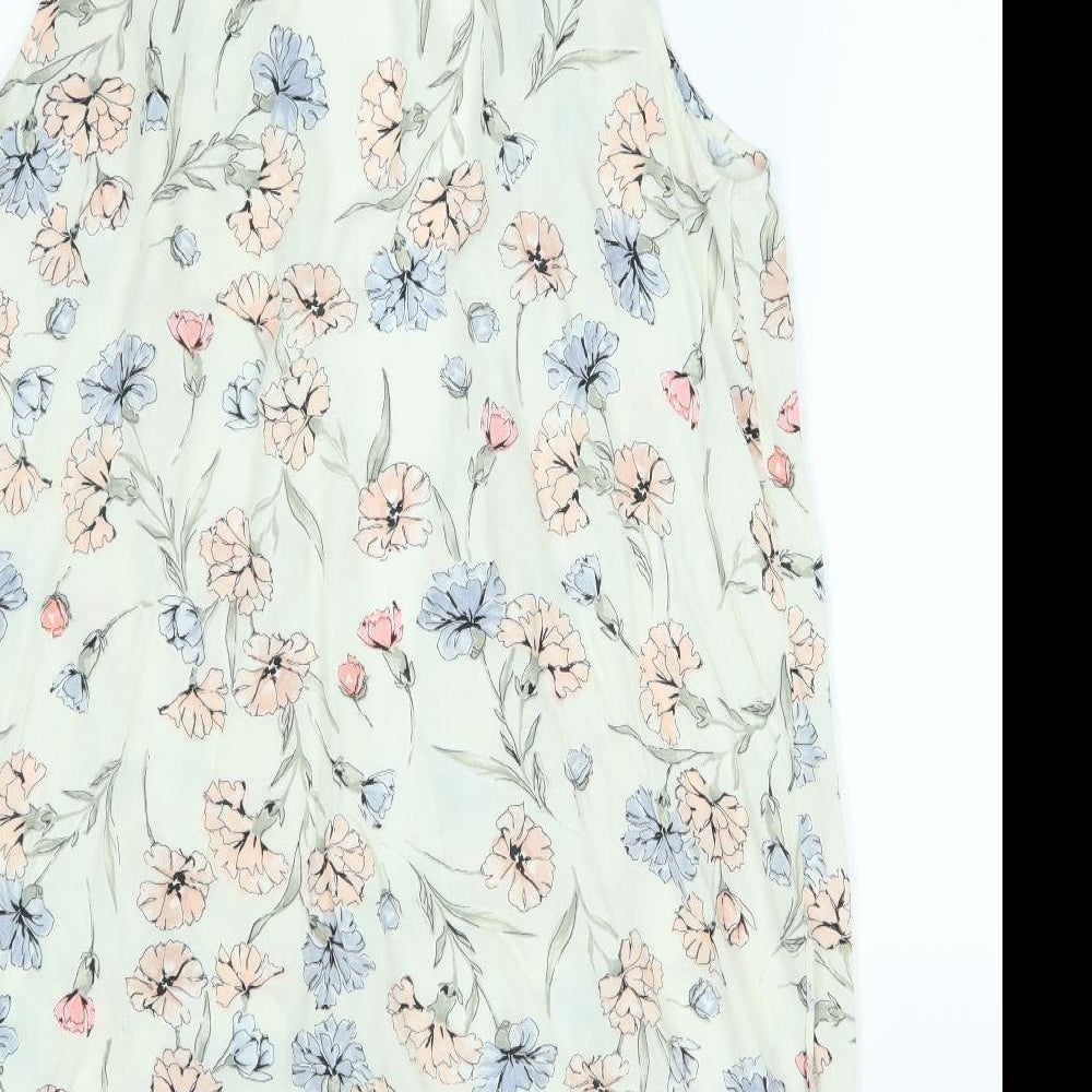 New Look Womens White Floral  Cardigan Jumper Size 14
