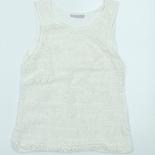 Avenue Womens White   Basic Blouse Size 10