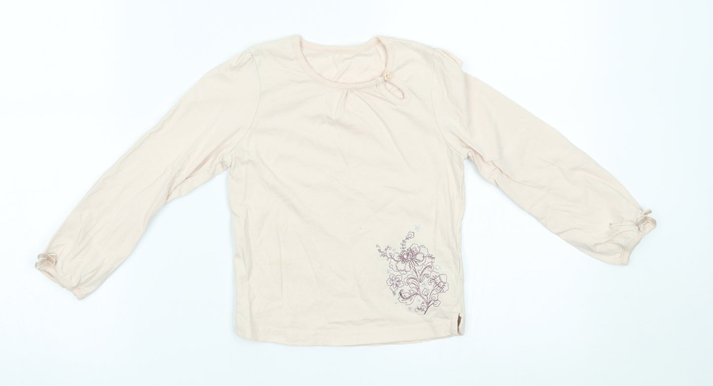 Mothercare Girls Pink   Basic T-Shirt Size 4-5 Years