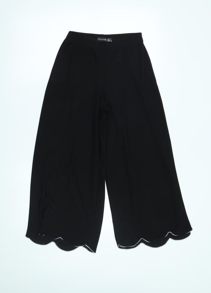 PRETTYLITTLETHING Womens Black   Capri Trousers Size 6 L22 in