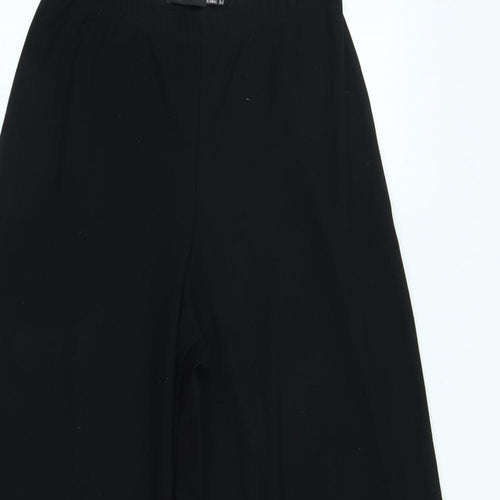 PRETTYLITTLETHING Womens Black   Capri Trousers Size 6 L22 in