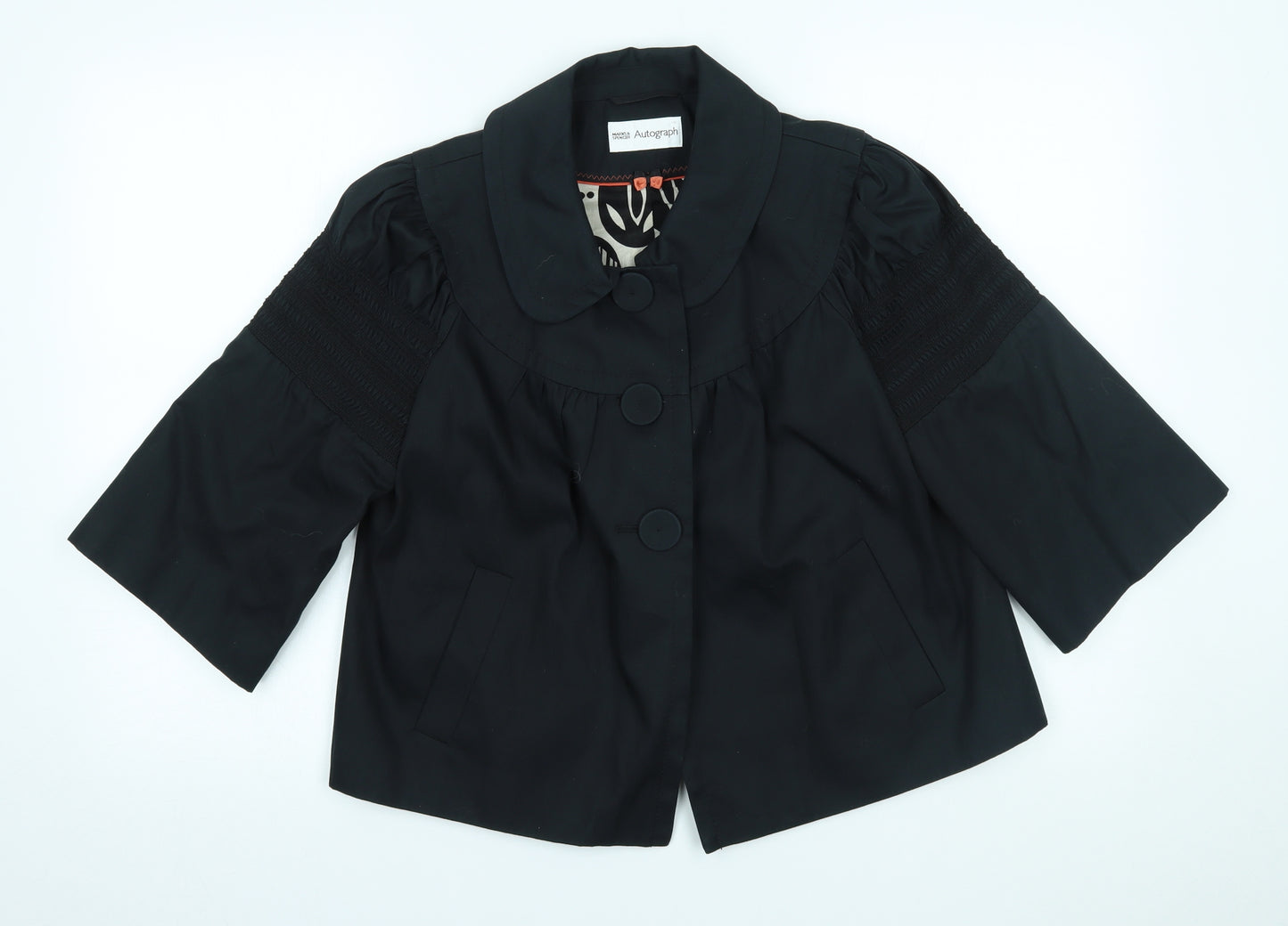 M&S Womens Black   Jacket Coat Size 18