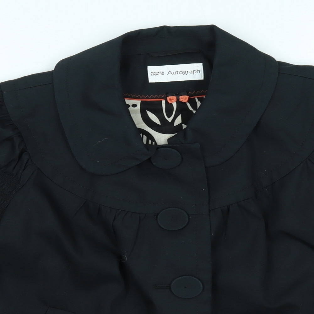 M&S Womens Black   Jacket Coat Size 18