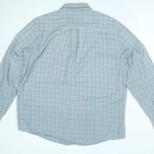 James pringle Mens Blue Plaid   Button-Up Size XL