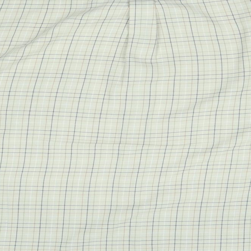 EWM Mens Beige Plaid   Button-Up Size XL