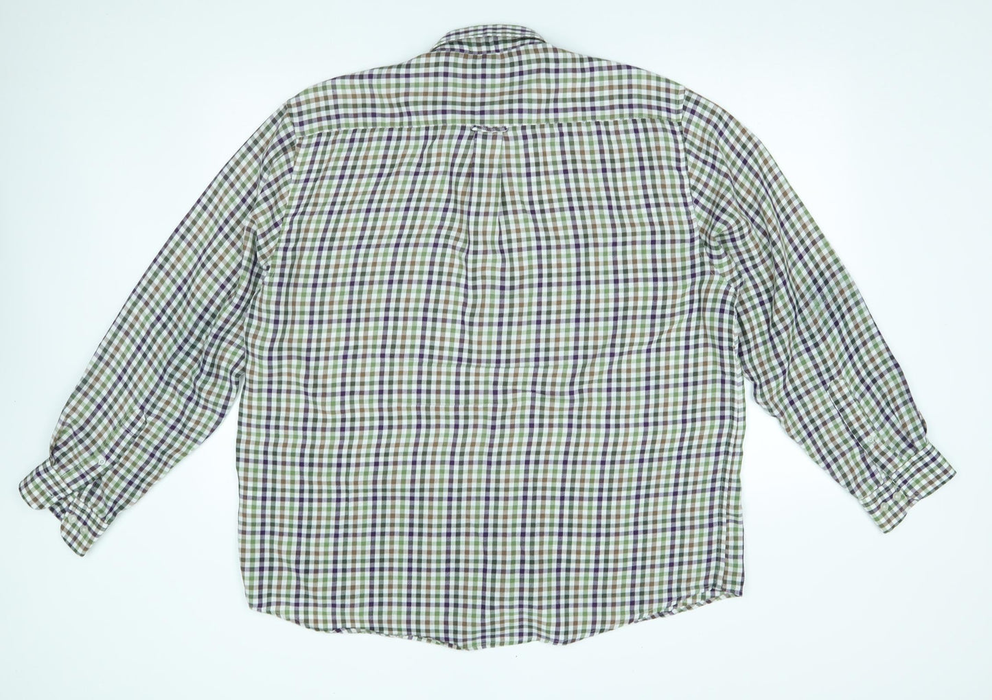 James Pringle Mens Green Plaid   Button-Up Size XL