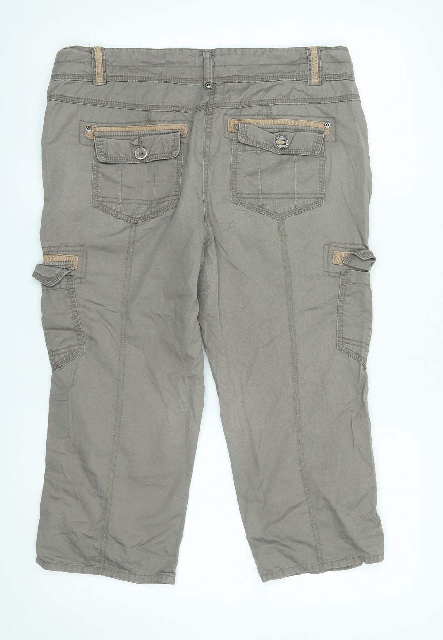 TU Womens Grey   Cargo Shorts Size 14
