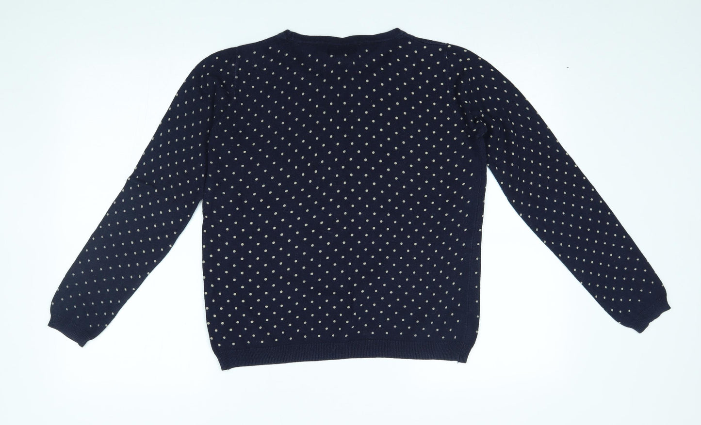 Primark Womens Blue Polka Dot  Pullover Jumper Size S