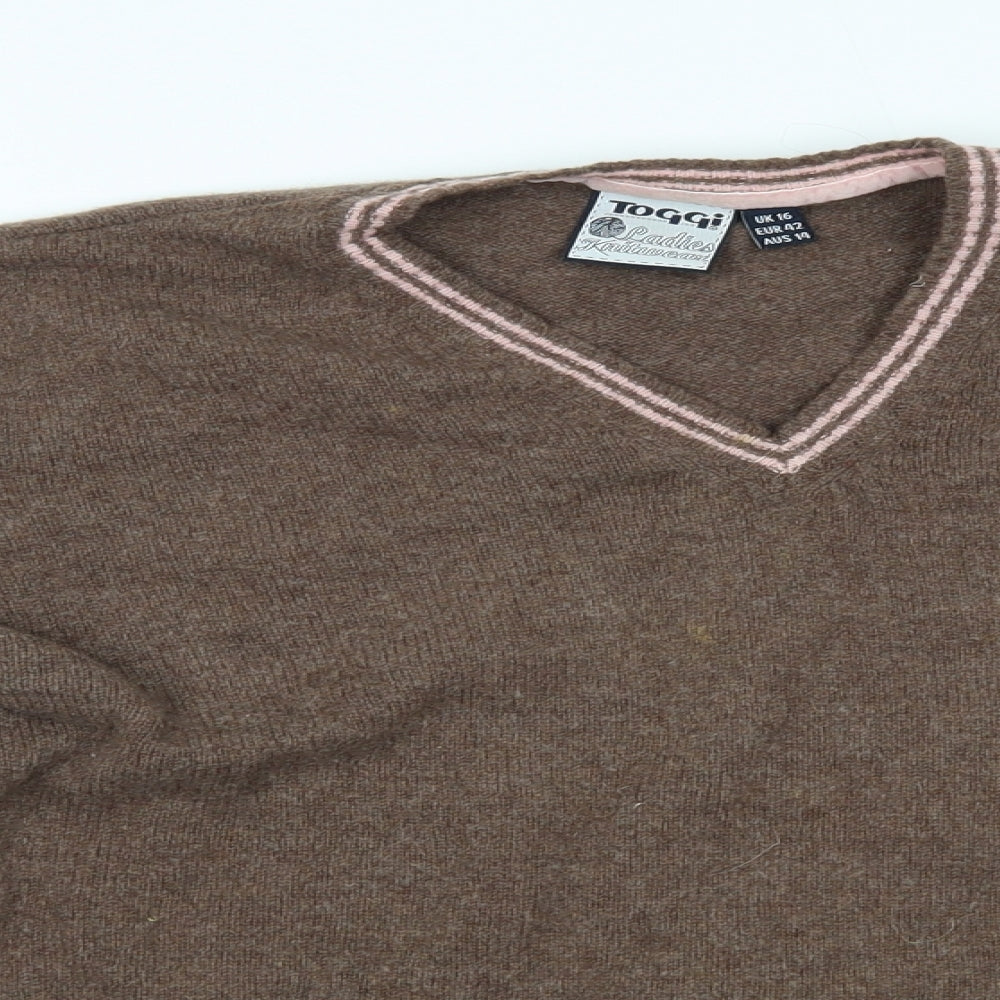 Toggi Womens Brown   Pullover Jumper Size 16