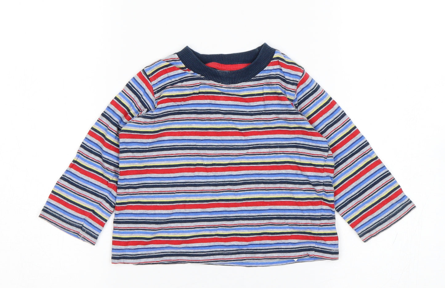 Mothercare Boys Multicoloured Striped  Basic T-Shirt Size 9-12 Months