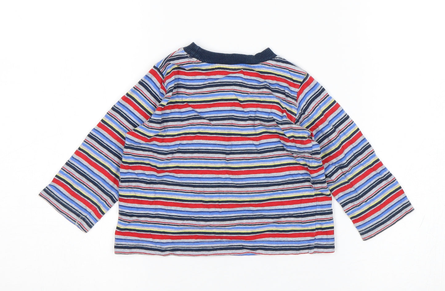 Mothercare Boys Multicoloured Striped  Basic T-Shirt Size 9-12 Months