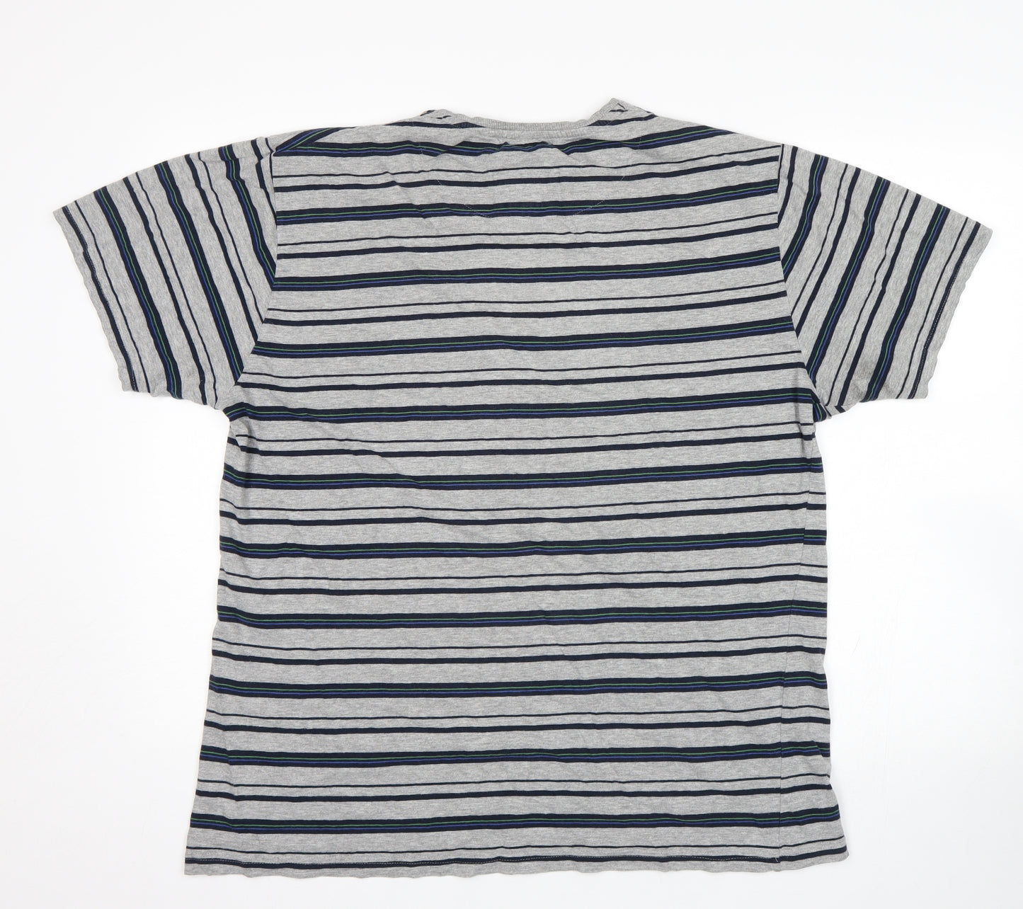 ACD Womens Multicoloured Striped  Basic T-Shirt Size 2XL