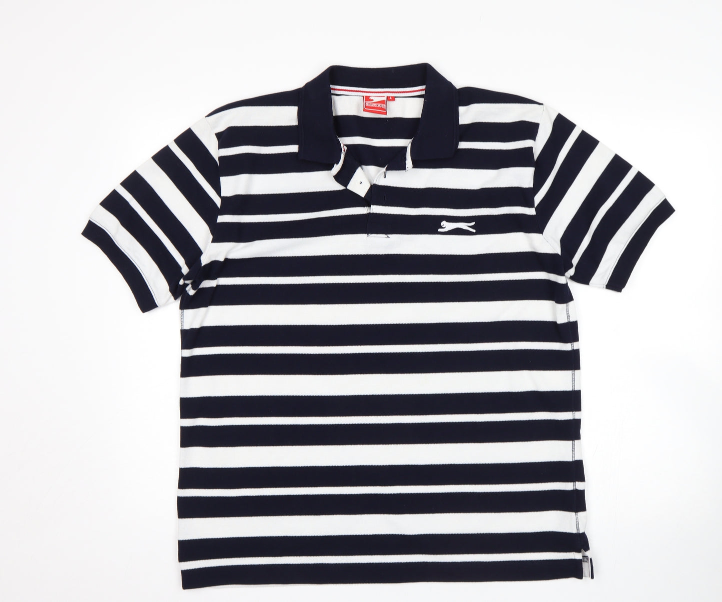 Slazanger Mens Multicoloured Striped   Polo Size L
