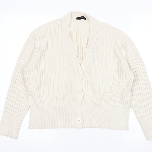 F&F Womens Beige   Cardigan Jumper Size 10