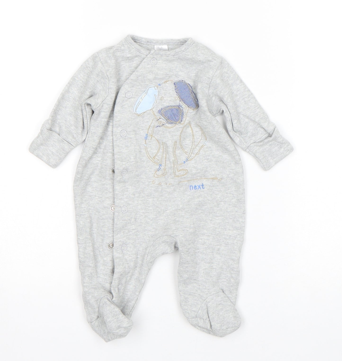 NEXT Boys Grey   Babygrow One-Piece Size 0-3 Months