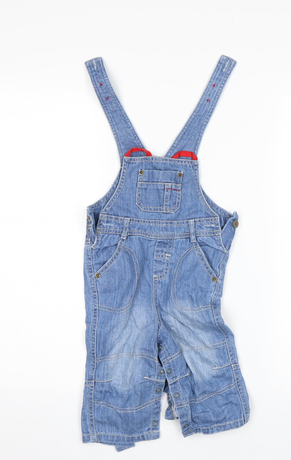 M&S Boys Blue   Dungaree One-Piece Size 9-12 Months