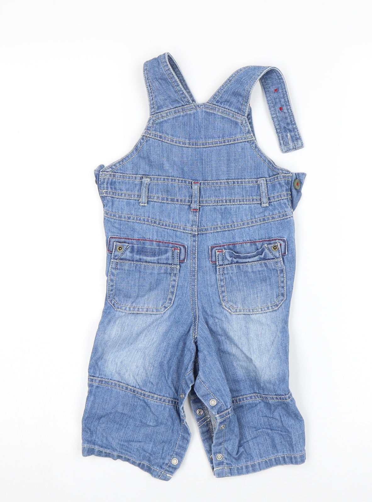 M&S Boys Blue   Dungaree One-Piece Size 9-12 Months