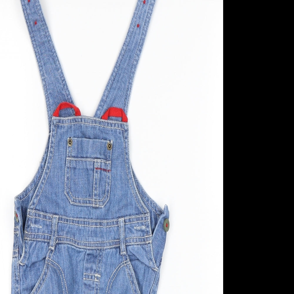 M&S Boys Blue   Dungaree One-Piece Size 9-12 Months