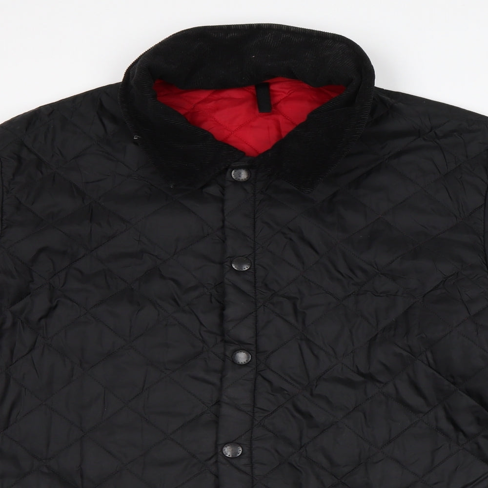 Barbour Mens Black   Quilted Coat Size L