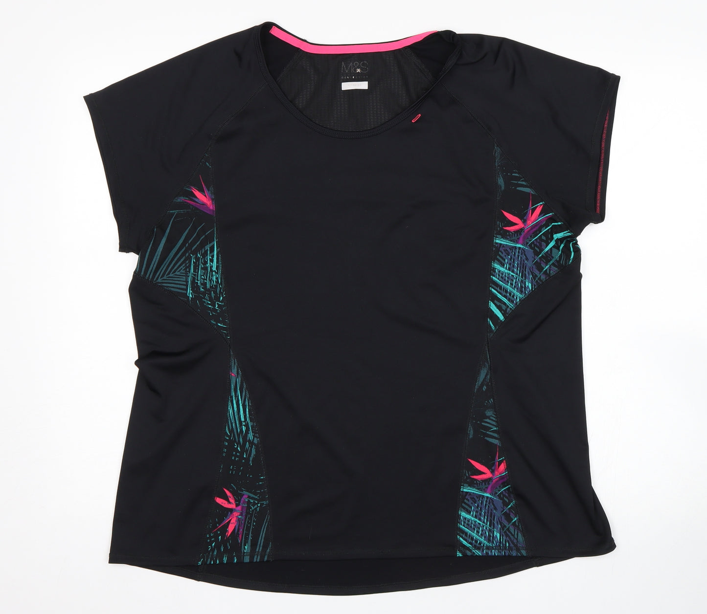 M&S Womens Black   Basic T-Shirt Size 22