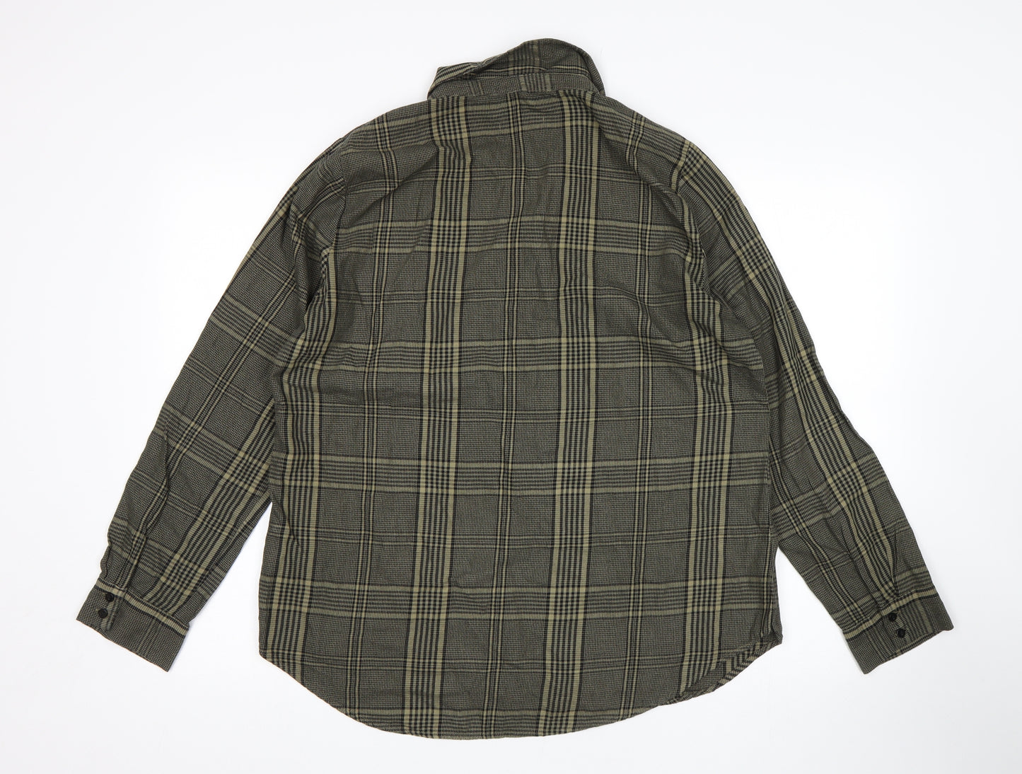 Zara Womens Green Plaid  Basic Polo Size L