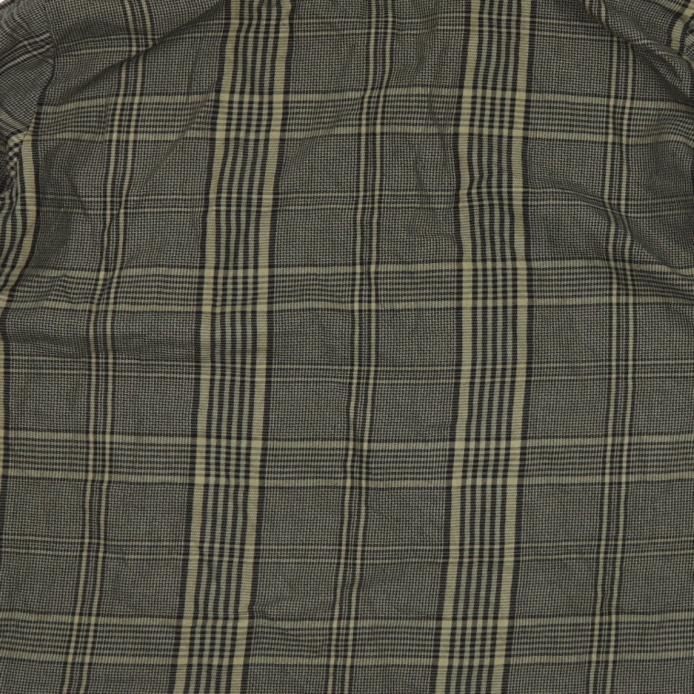 Zara Womens Green Plaid  Basic Polo Size L