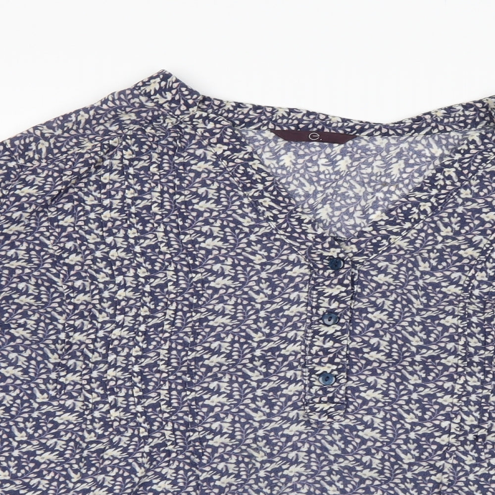 E. Womens Multicoloured Floral  Basic T-Shirt Size 20