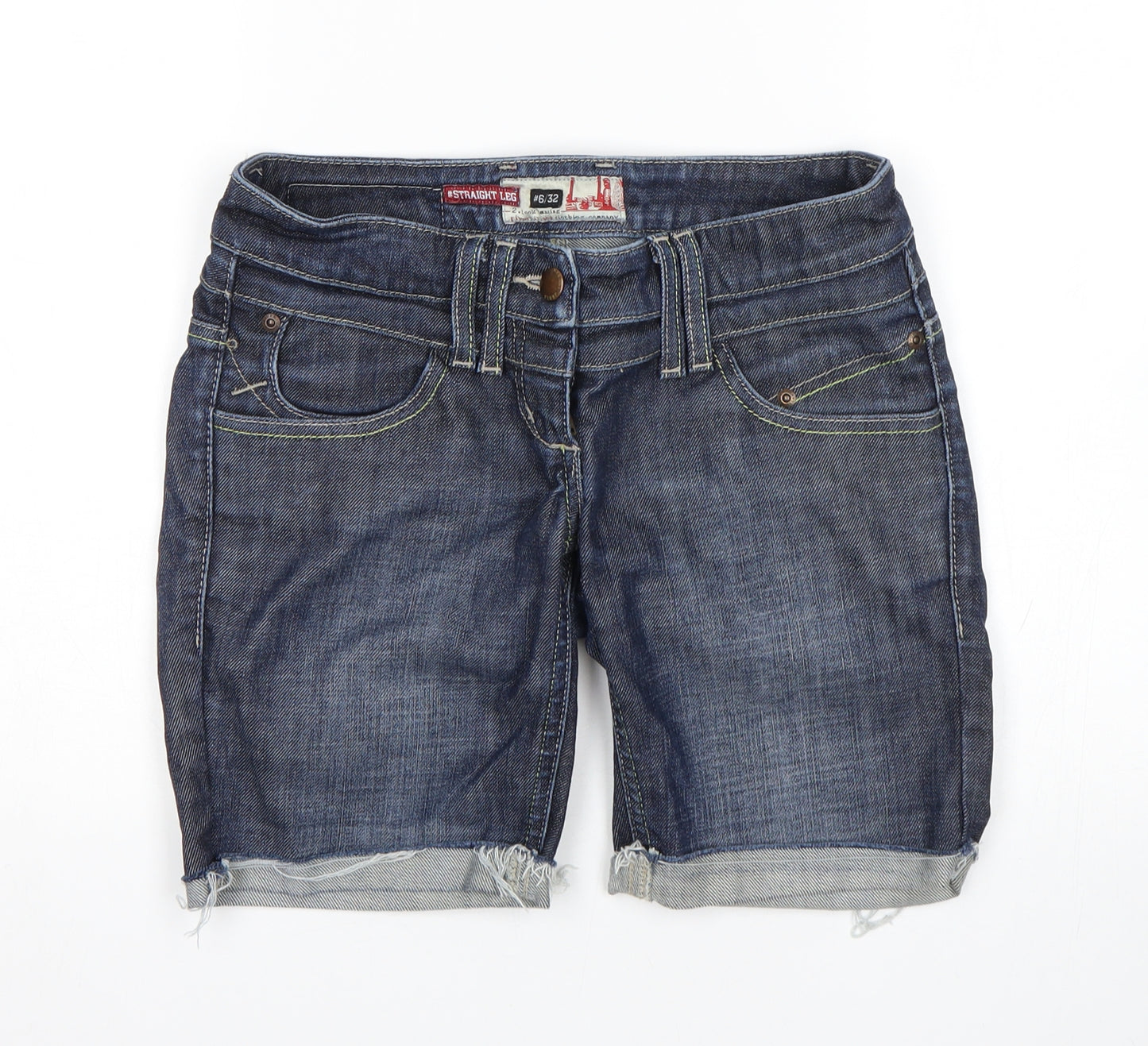River Island Womens Blue  Denim Bermuda Shorts Size 6