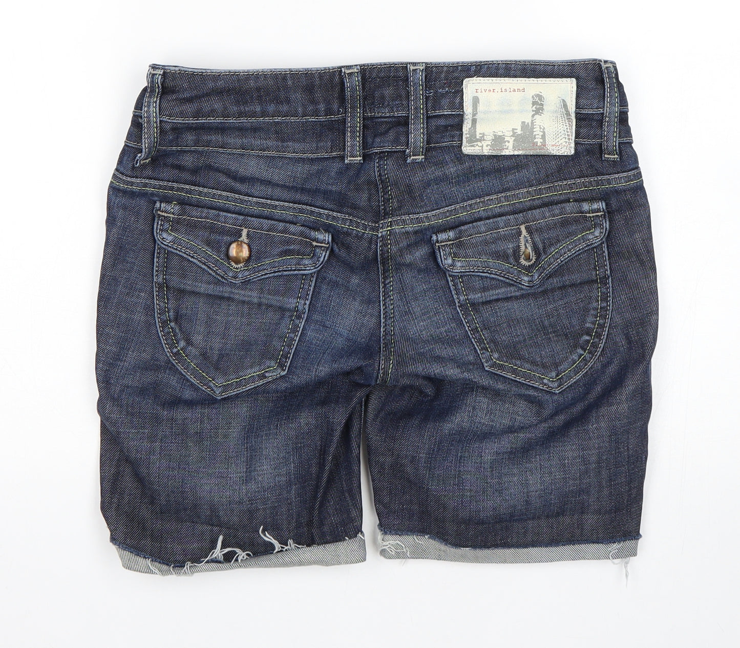 River Island Womens Blue  Denim Bermuda Shorts Size 6