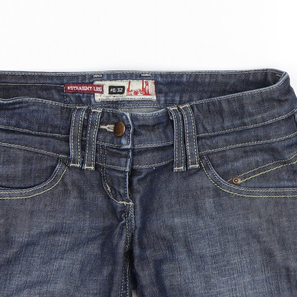River Island Womens Blue  Denim Bermuda Shorts Size 6