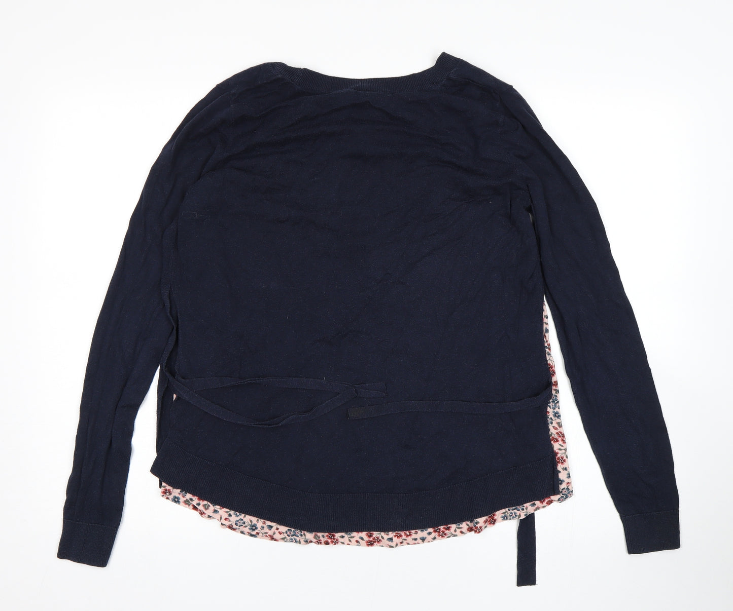 H&M Womens Blue Floral  Pullover Jumper Size M