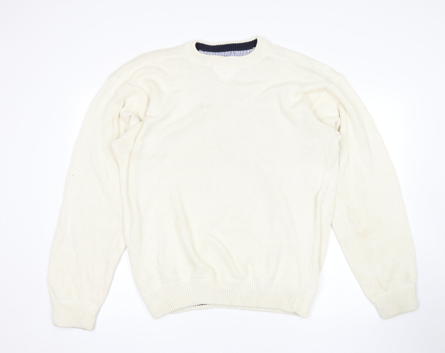 St Micheal Mens Beige   Pullover Jumper Size XL