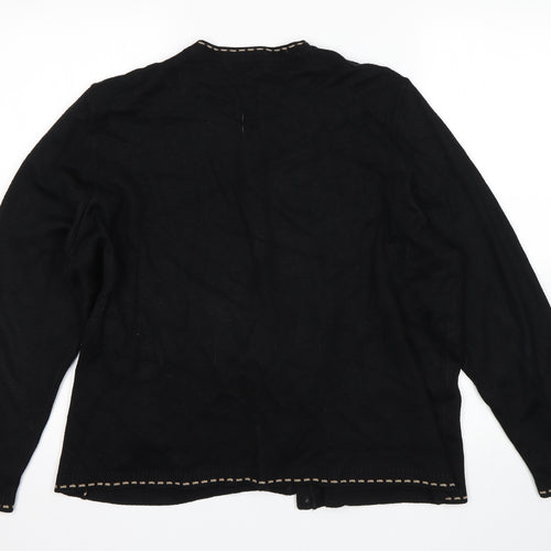 M&D Womens Black   Cardigan Jumper Size 20